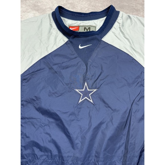 Dallas Cowboys Jacket Mens Medium Nike NFL Sideline Pullover Windbreaker Footbal - Picture 2 of 16